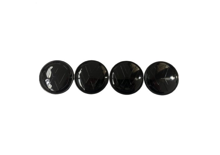 4pcs Wheel center caps VW VOLKSWAGEN 65mm 3B7601171 Black glossy