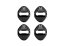 4 pcs HONDA Protective cover for the door latch- black glossy