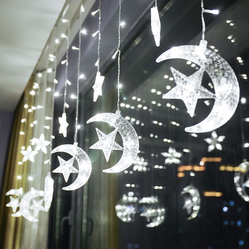 LUMA LED 138 LED light chain, hinge stars and months 3m - cable 1.5m, cold white
