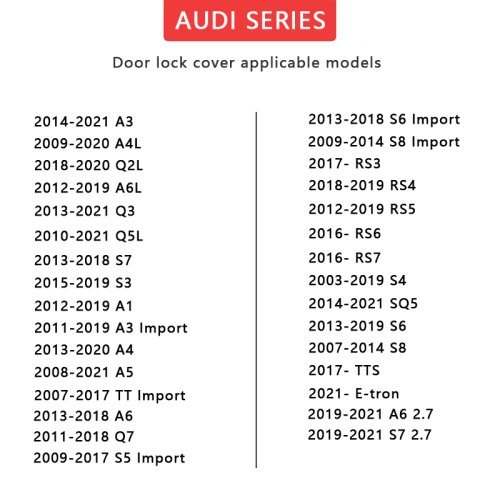 4 pièces VOLKSWAGEN R LINE Capot de protection du loquet de porte- argent