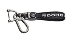 DODGE key fob, keychain black leather