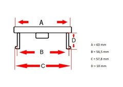 Zaślepka środkowa koła BMW 60mm 50th