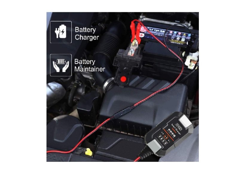 Fully automatic intelligent charger 1A 6V 12V portable