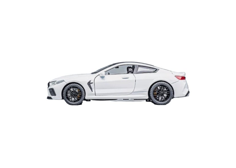 BMW M8 metalen model speelgoedbatterijverlichting klinkt 1:32 Wit