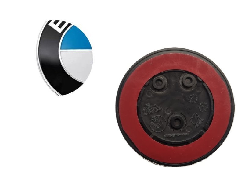 Logo, emblem, emblem front hood, rear fifth door BMW 3 F30 F35 F31 82mm, blue 51147288752