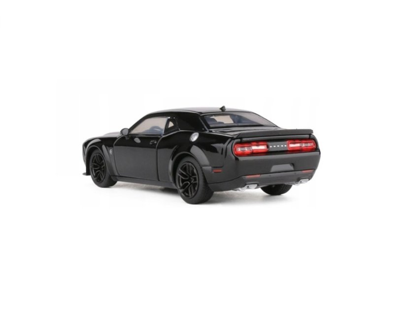 Dodge Challenger Helicat SRT metalen model speelgoedbatterijverlichting klinkt 1:32 zwart