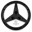 Mercedes-Benz rear emblem A2037580058 for the trunk lid, designed for Mercedes-Benz C-Class W203, C-Class Estate S203, and C-Class SportCoupé CL203 models (2000–2008).