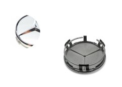 Hjulcenterkappe MERCEDES BENZ 75mm krom B66470202