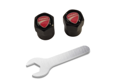 2 pcs DUCATI valve caps, black valve covers