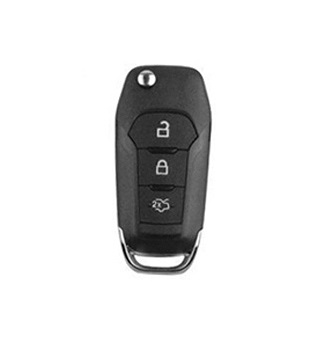LUXURY key cover for FORD cars white glossy/Chrome