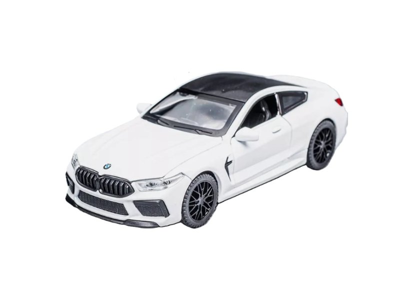 BMW M8 metalen model speelgoedbatterijverlichting klinkt 1:32 Wit