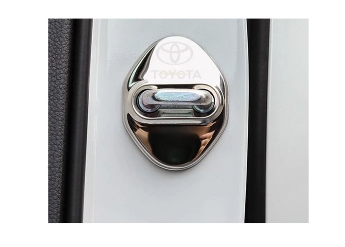 4 pcs TOYOTA Protective cover for the door latch- silver
