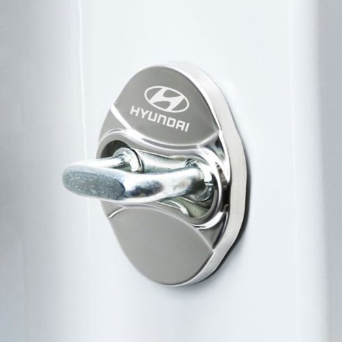 4 pièces HYUNDAI B Capot de protection du loquet de porte- argent