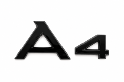 Audi A4 rear door lettering - glossy black