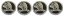 4pcs Wheel center caps ŠKODA 65mm black chrome 3B7601171