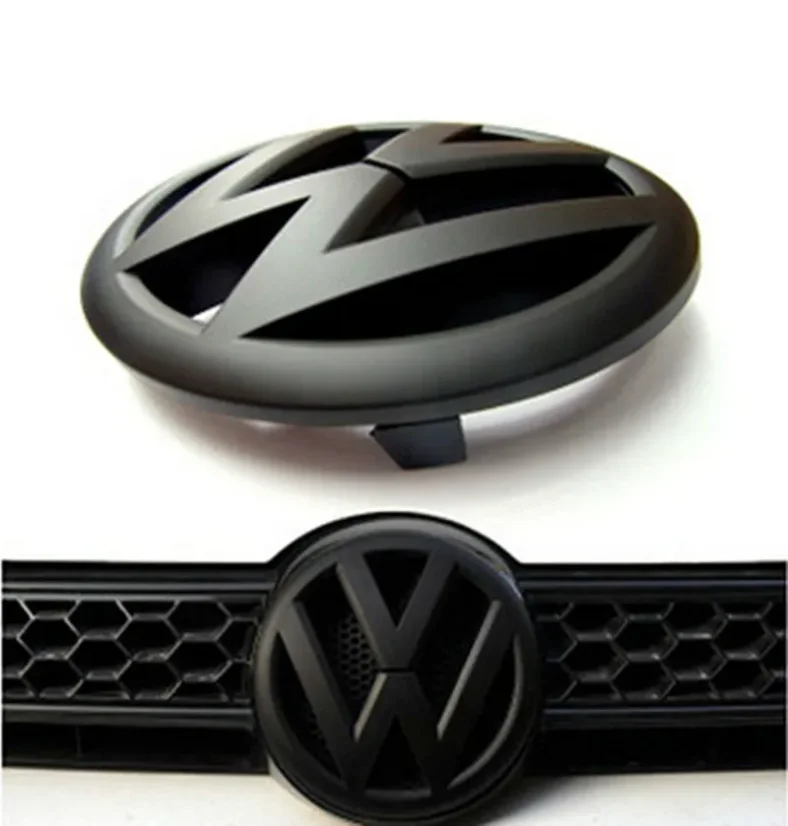 VW SCIROCCO (2009-2014) front and rear emblem, logo (11cm and 9cm) - matte black
