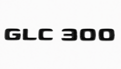Mercedes lettering GLC300- glossy black 202mm
