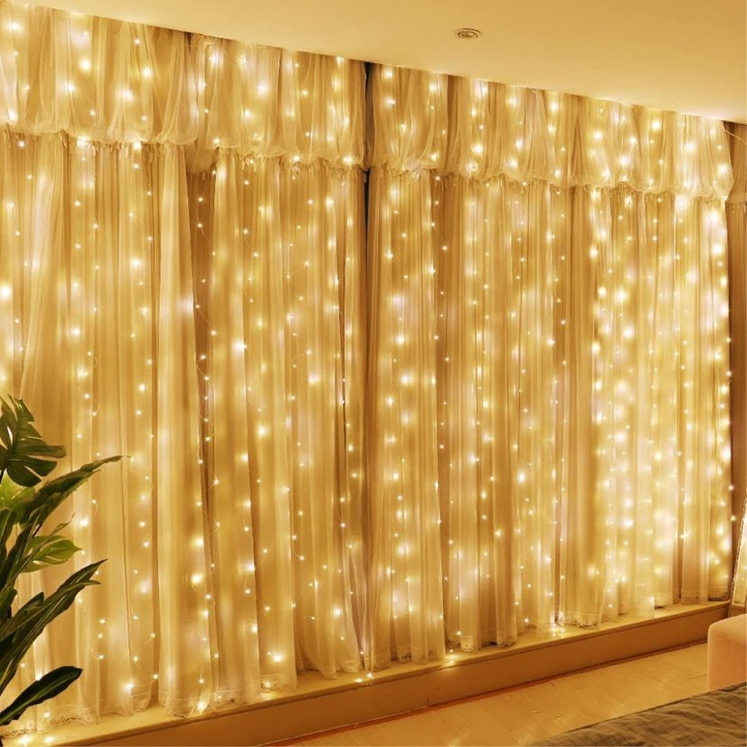 LUMA LED Romantic light curtain - 3x2.5 m warm white 255 LEDs - Linkable