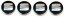 4pcs Wheel center caps SEAT 56mm black chrome 5F0601171