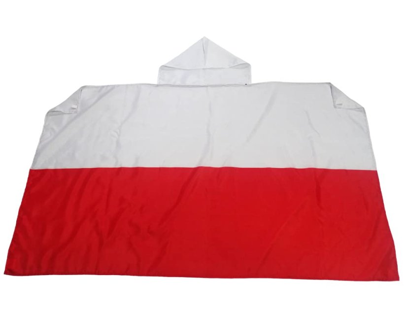 Original hooded body flag (150x90cm, 3x5ft) - Poland