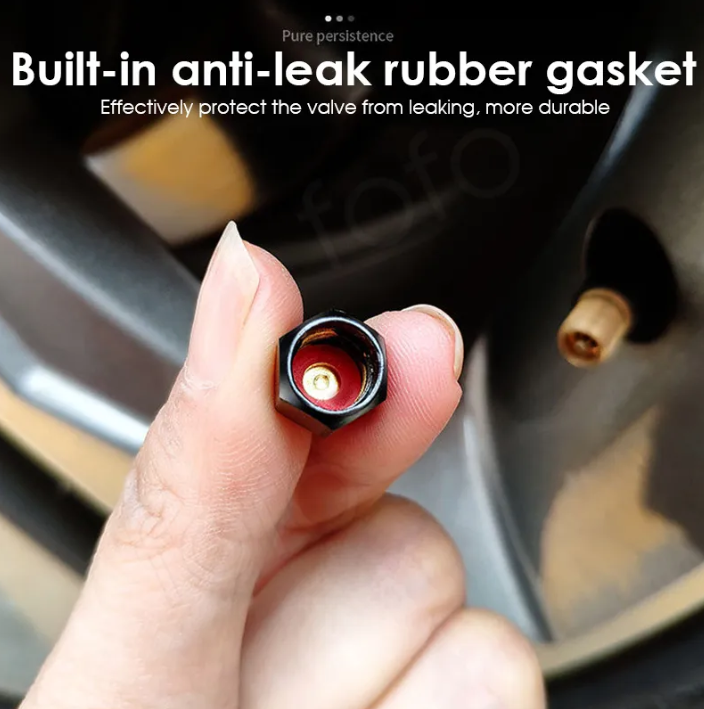 4 pcs BMW valve caps, black valve covers-KOPIE