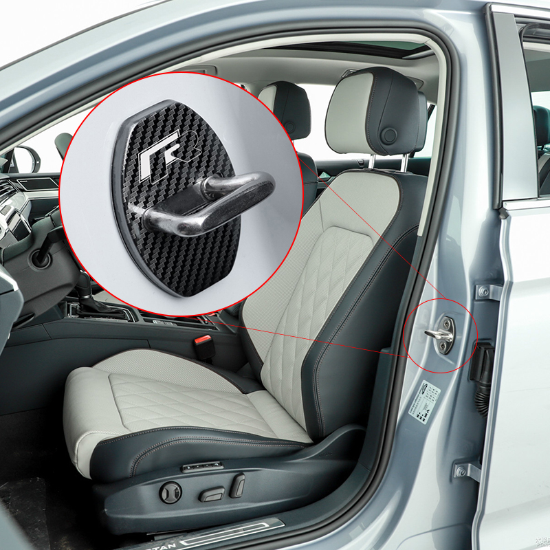 4 pcs VOLKSWAGEN R LINE Protective cover for the door latch- silver
