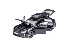 Audi RS6 metalen model speelgoedbatterijverlichting klinkt 1:24 Zwart