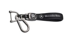 MERCEDES BENZ přívěsek na klíče, klíčenka, černá kůže