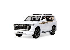 Toyota Land Cruiser LC 300 metalen model speelgoedbatterijverlichting klinkt 1:32 Wit