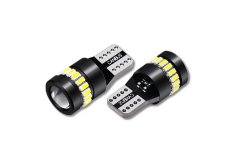 Autožárovky s LED podsvícením T10 12V 18SMD-3030 + 3014 CSP Canbus 400LM Bílá