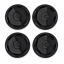 Blue-white floating center caps BMW 68 mm - set of 4 - 36136783536