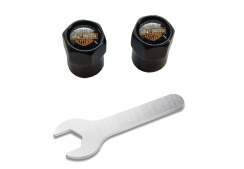 2 st HARLEY DAVIDSON ventilkåpor, svart ventilkåpor