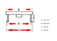 VW Volkswagen středová krytka kol 172mm šedá