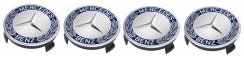4pcs Wheel center caps MERCEDES BENZ 75mm light blue chrome A1704000025