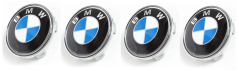4pcs Wheel center caps BMW 60mm blue