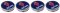 4pcs Wheel center caps SAAB 63mm blue 12775052