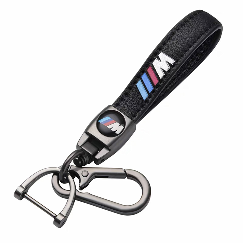 BMW M key fob, keychain black leather :: capforwheel
