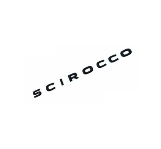 SCIROCCO -opschrift - zwart glanzend 327mm