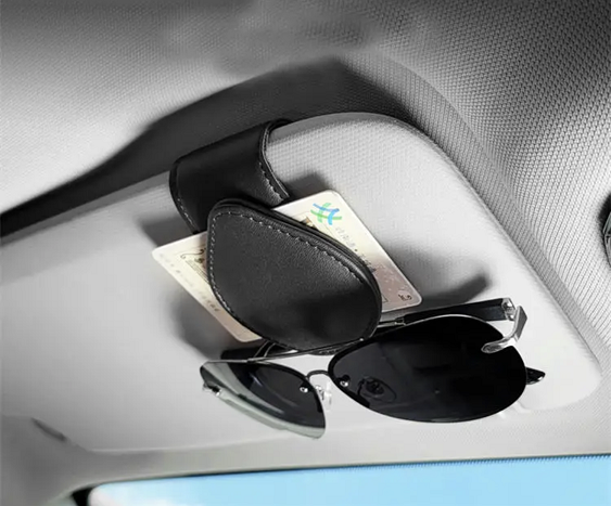 Portagafas de cuero, gafas para la pantalla del coche :: capforwheel