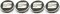 4pcs Wheel center cap SEAT 63mm black red chrome 1P0601165