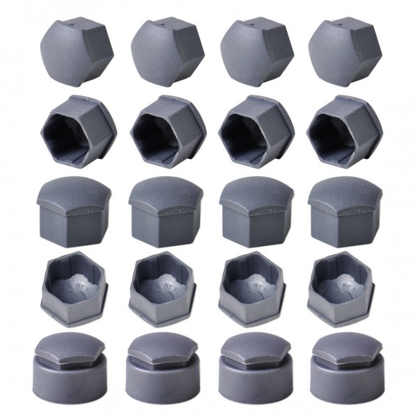 Bolt covers, for wheel bolts 17mm, set of 20 grey-KOPIE-KOPIE