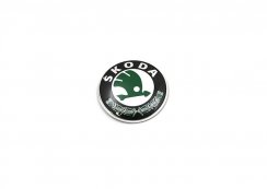 Emblem logotip ŠKODA 90 mm črno zelen 3U5853621B
