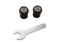 2 pcs PIAGGIO valve caps, black valve covers