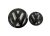 VW POLO (2011-2018) front and rear emblem, logo (15cm and 11cm) - black glossy