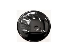 4x Wheel center cap ŠKODA 56mm black shiny 5E0601151FOD 5JA601151