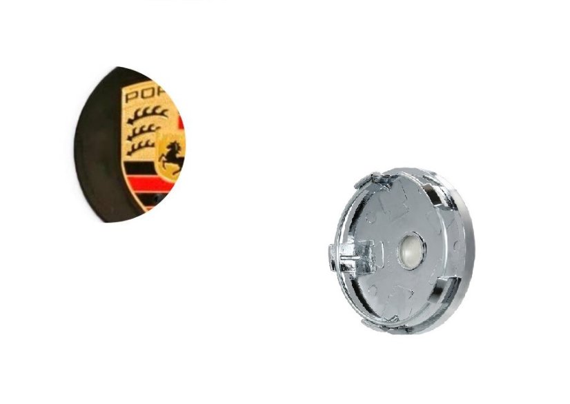 Wheel center cap PORSCHE 60mm black