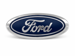 FORD emblem 1 10,5 x 49mm front or rear - blue