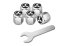 4 pcs MITSUBISHI valve caps, black valve covers silver logo