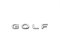 GOLF inscription - shiny chrome 220mm