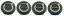 4pcs Wheel center caps VOLVO 64mm matt glossy 32243631